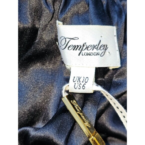 NWT Temperley London Women's Red Black Floral Silk Halter Neck Dress Size 6 2338 - Picture 8 of 13